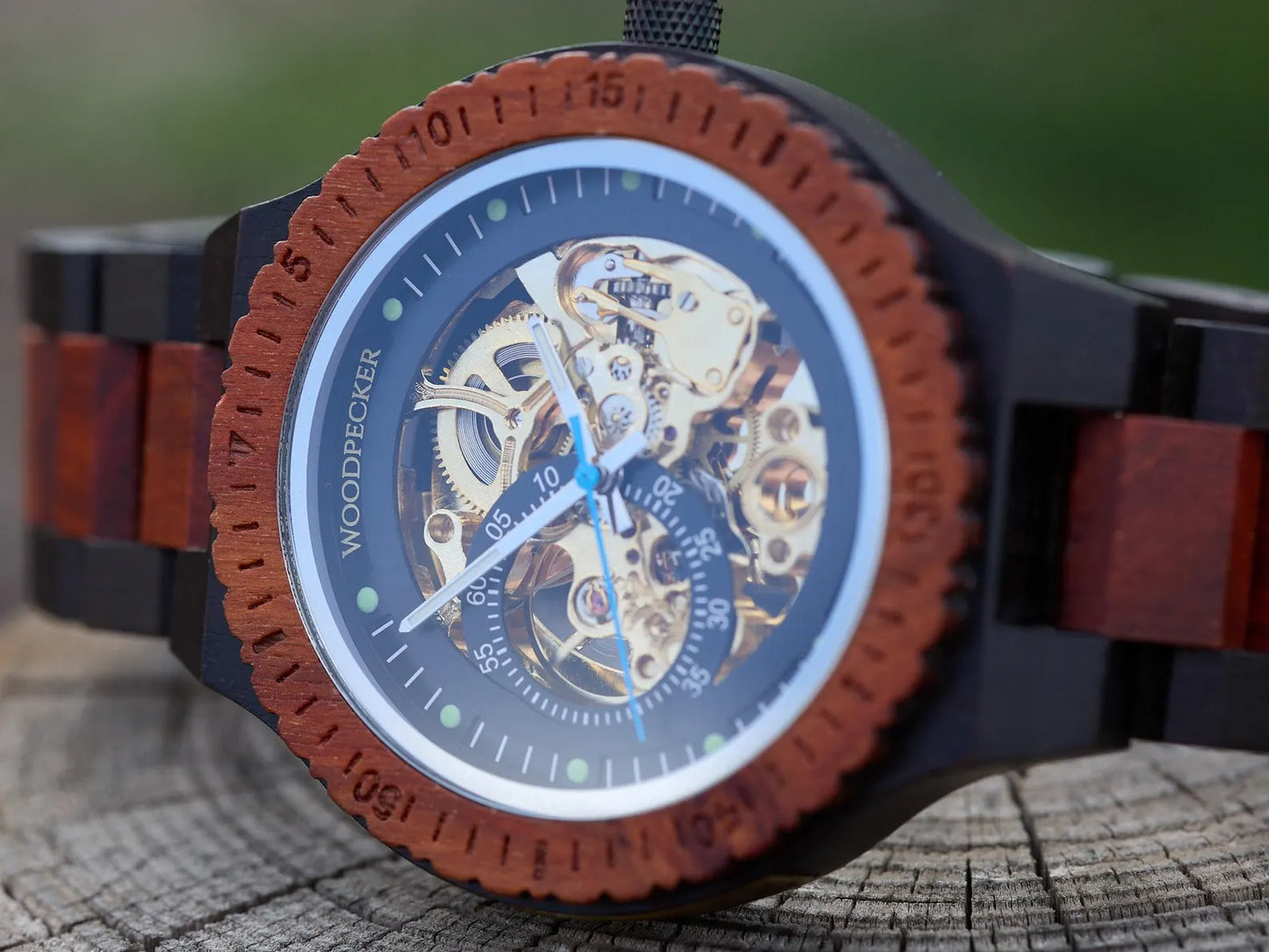 Engraved Watch | Personalized Gift for Him, Anniversary Gifts | Automatic Watch | Wood Watch | Engraved Wood Watch for Men, 5th Anniversary