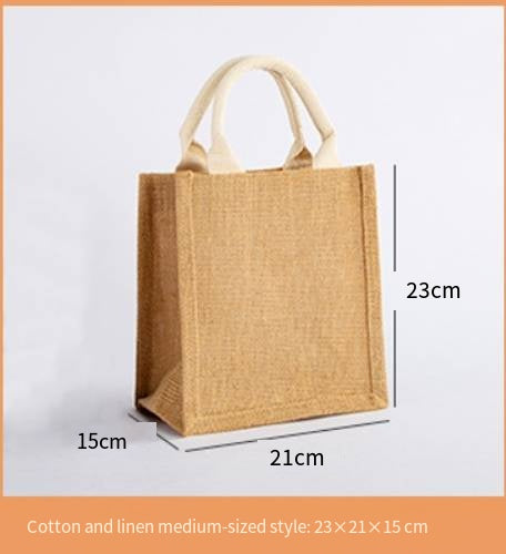 The company customizes multi-shaped linen shopping bags for individuals