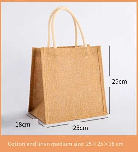 The company customizes multi-shaped linen shopping bags for individuals