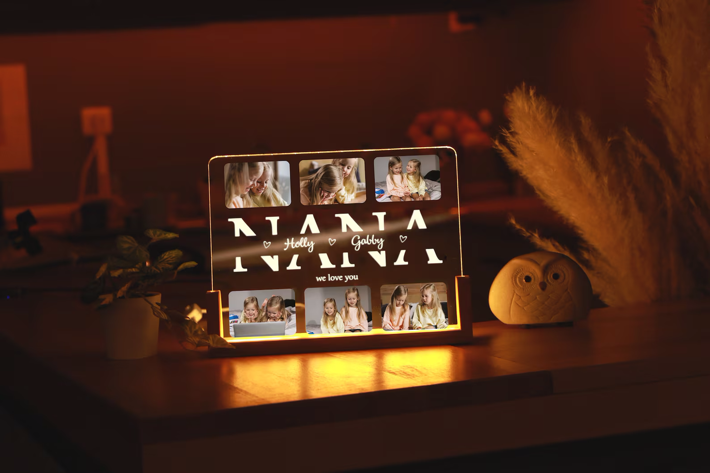 Personalized Photo Night Light - Mother Gifts - Gift for Mom - Mom Gift from Daughter - Mother's Day Gift - Best Mom - Mom Christmas Gift