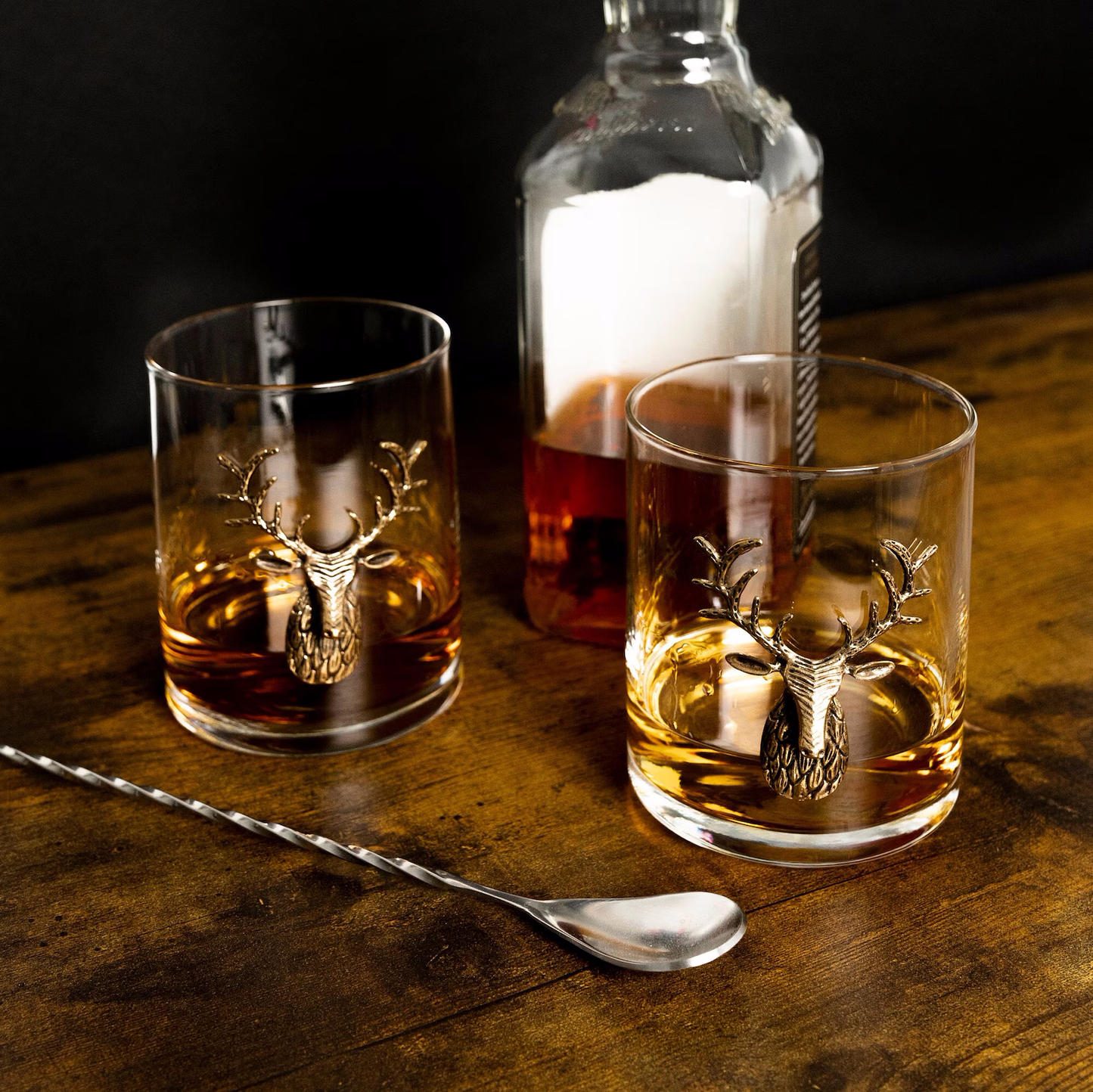 Deer Whiskey Glasses Set Old Fashioned Glasses Whiskey Glass Whiskey Gifts for Him Stag Glasses Gifts Christmas Gifts Whiskey Gift For Dad