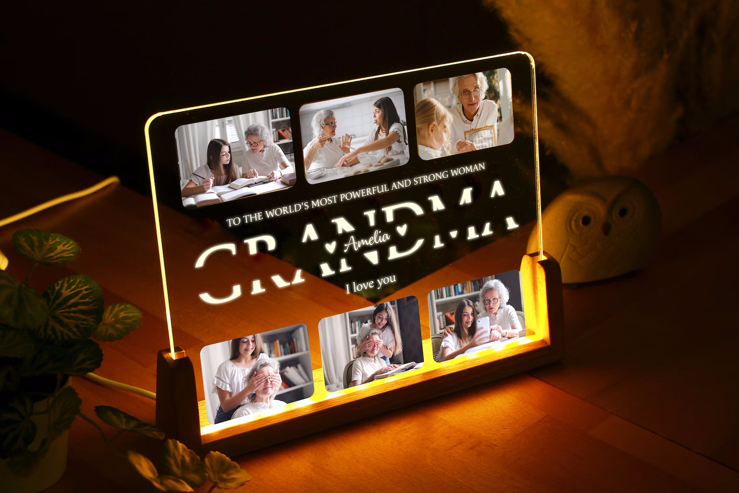 Personalized Photo Night Light - Mother Gifts - Gift for Mom - Mom Gift from Daughter - Mother's Day Gift - Best Mom - Mom Christmas Gift