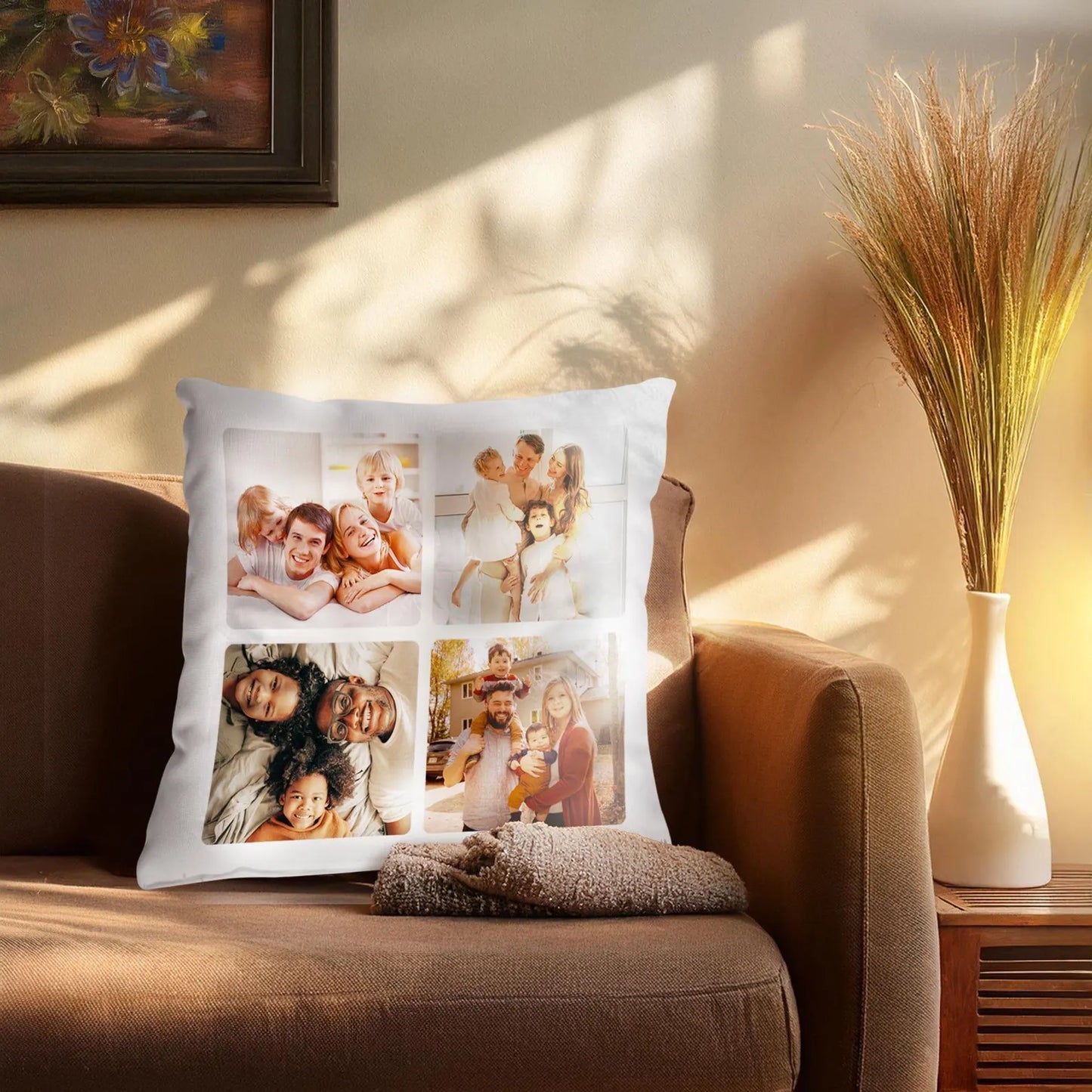 Personalized Photo collage pillow, custom photo pillow, custom throw pillow