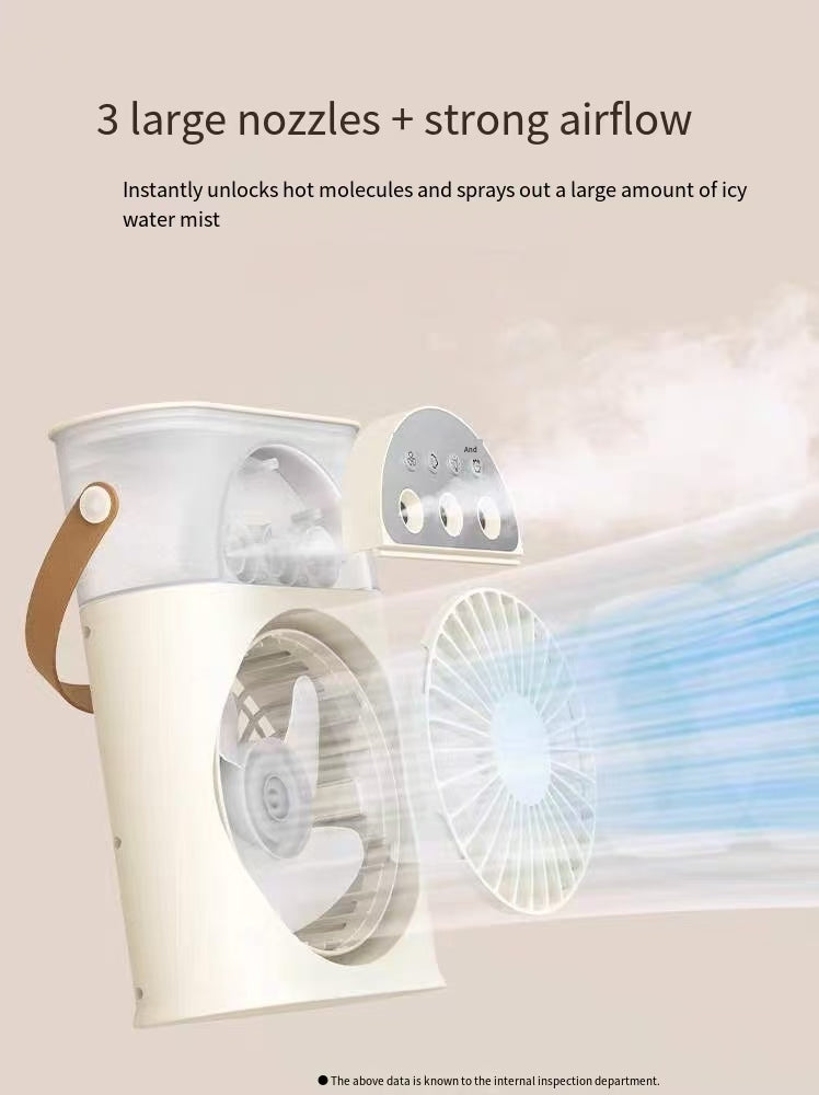 Spray mini fan - USB small-sized mini portable office water mist electric fan humidifier two-in-one desktop