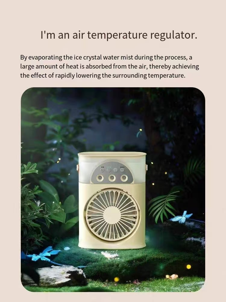 Spray mini fan - USB small-sized mini portable office water mist electric fan humidifier two-in-one desktop