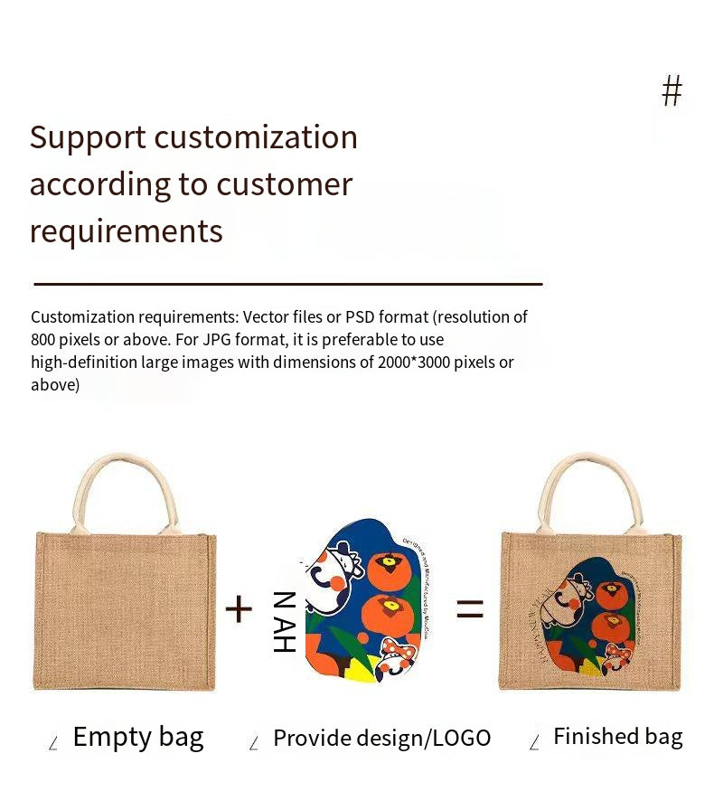 Custom-made hand-held linen bag（副本）