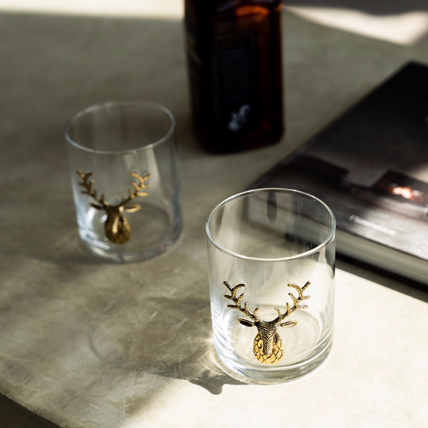 Deer Whiskey Glasses Set Old Fashioned Glasses Whiskey Glass Whiskey Gifts for Him Stag Glasses Gifts Christmas Gifts Whiskey Gift For Dad
