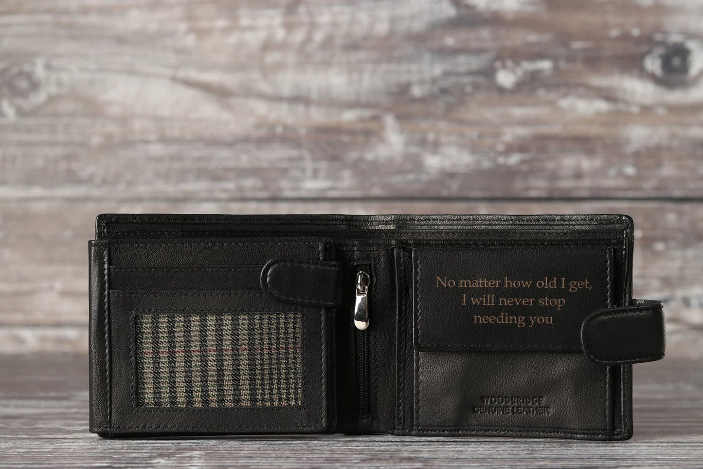 Personalized men's wallet, real soft black leather wallet, personalized carved gifts,