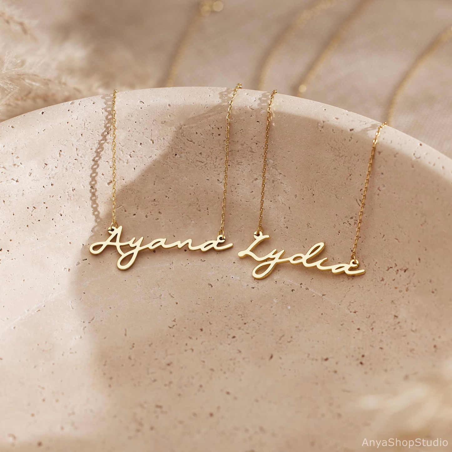 Dainty Minimalist Name Necklace, 18K Gold Plated Name Necklace, Personalized Minimalist Name Necklace, Custom Name Jewelry,Mother's Day Gift