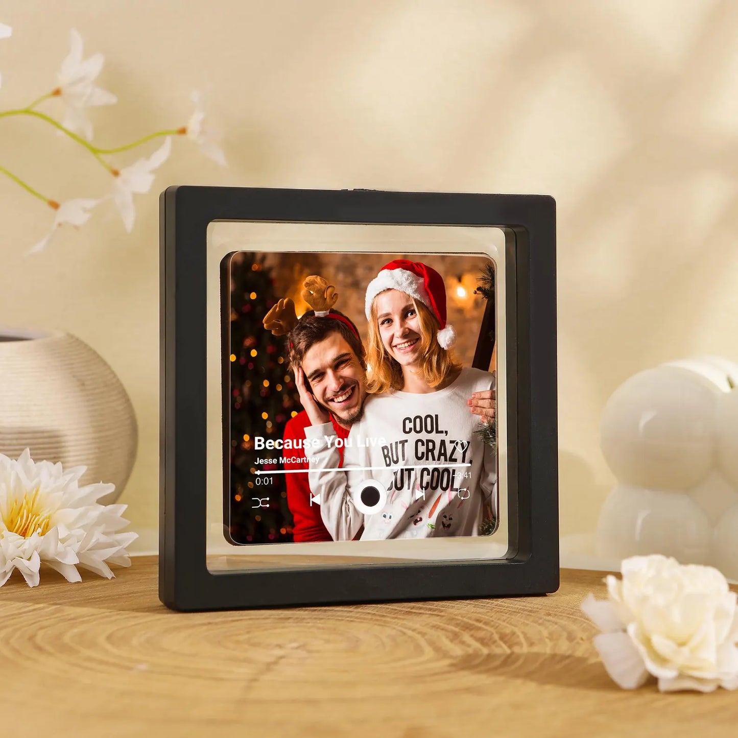 Custom Music Fridge Magnet, Personalized Photo & Music Fridge Magnet, Play Whole Song Music Box, Anniversary Gift for Him, Mother's Day Gift