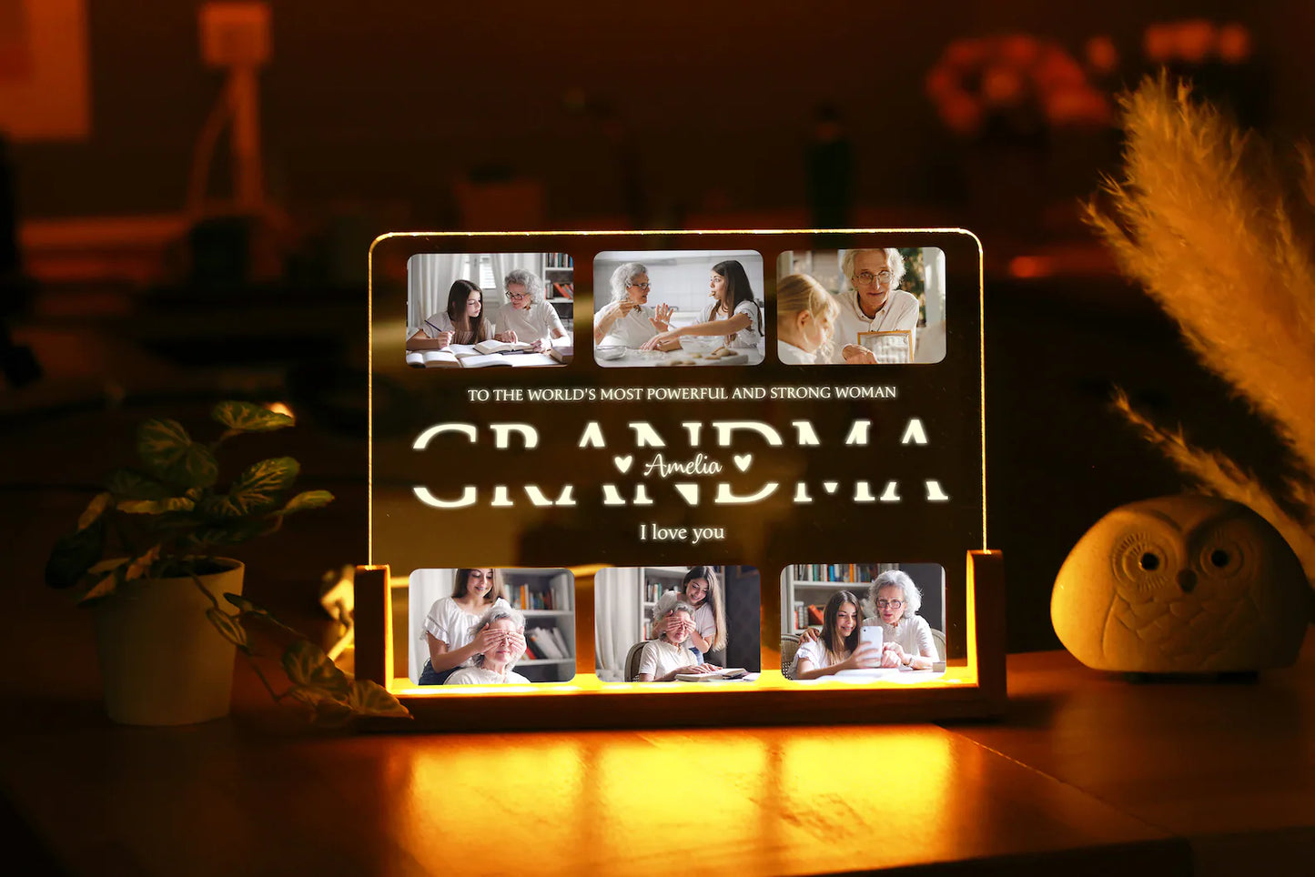 Personalized Photo Night Light - Mother Gifts - Gift for Mom - Mom Gift from Daughter - Mother's Day Gift - Best Mom - Mom Christmas Gift